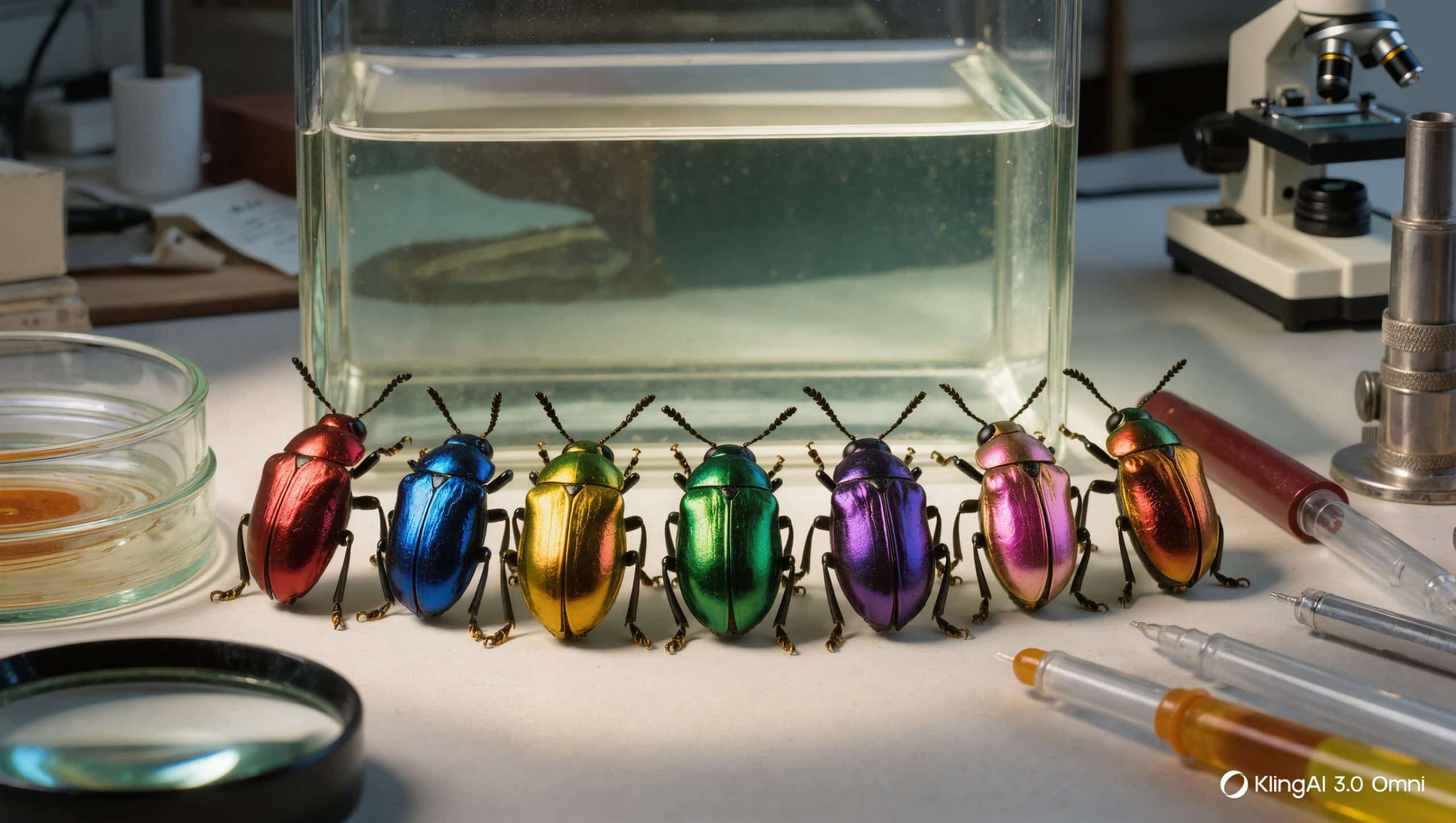 plano general lagos que cambian de color