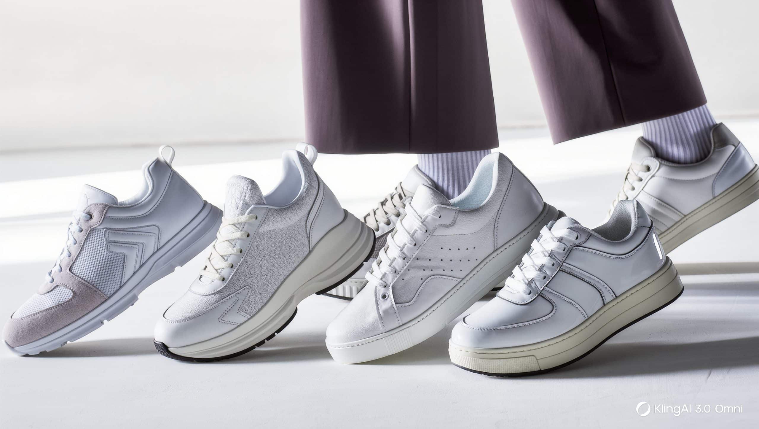 detalle zapatillas blancas baratas