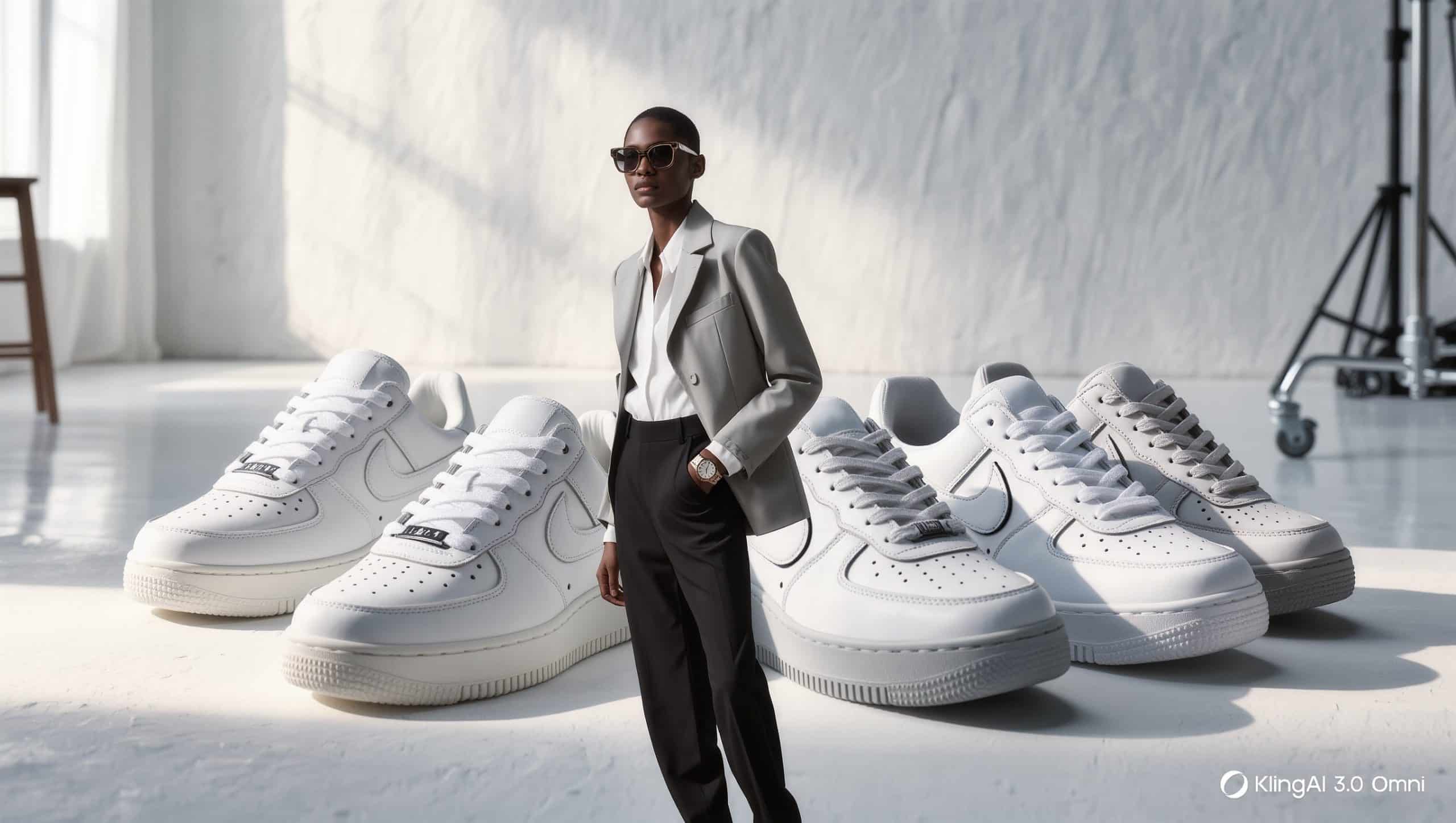 angulo alternativo zapatillas blancas