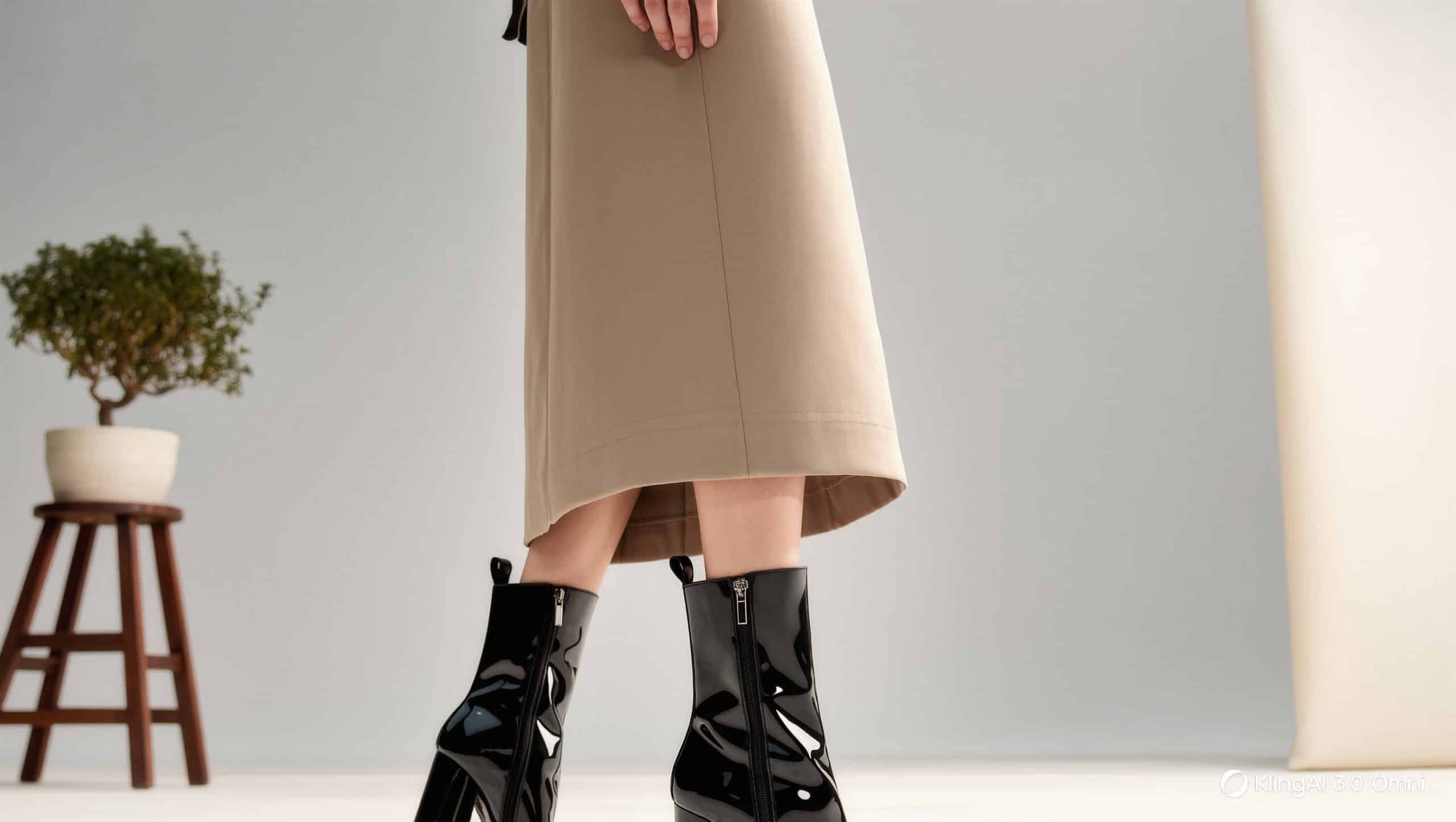 detalle botines con vestidos