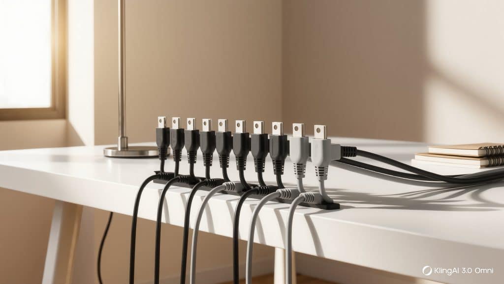 clips organizadores cables adhesivos